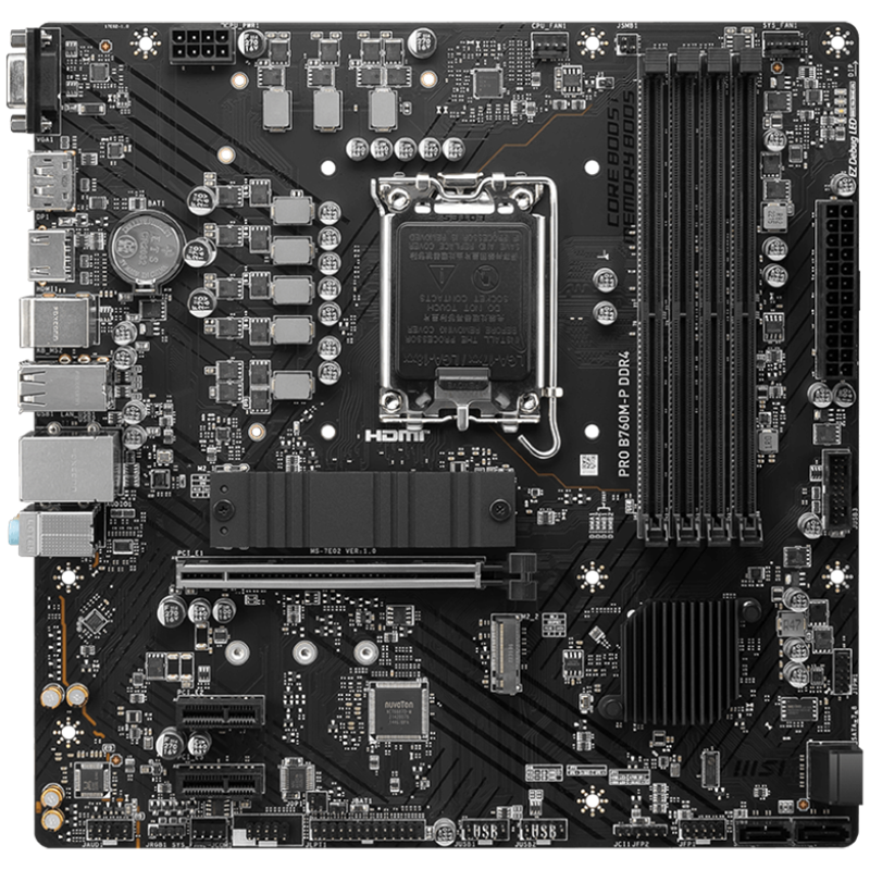 MSI PRO B760M-P DDR4 Placă de bază Micro ATX, LGA1700, DDR4, B760 [2]