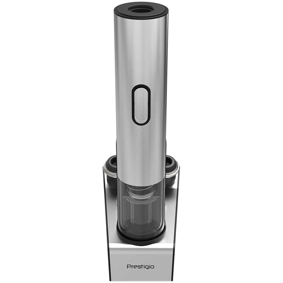 Prestigio Garda, smart wine opener, simple operation with 2 buttons, aerator, vacuum stopper preserver, foil cutter, opens up to 50 bottles wihout recharging, premium design, 500mAh battery, Dimension [10]