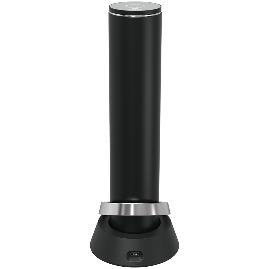 Prestigio Maggiore, smart wine opener, 100% automatic, opens up to 70 bottles without recharging, foil cutter included, premium design, 480mAh battery, Dimensions D 48*H228mm, black + silver color. [4]