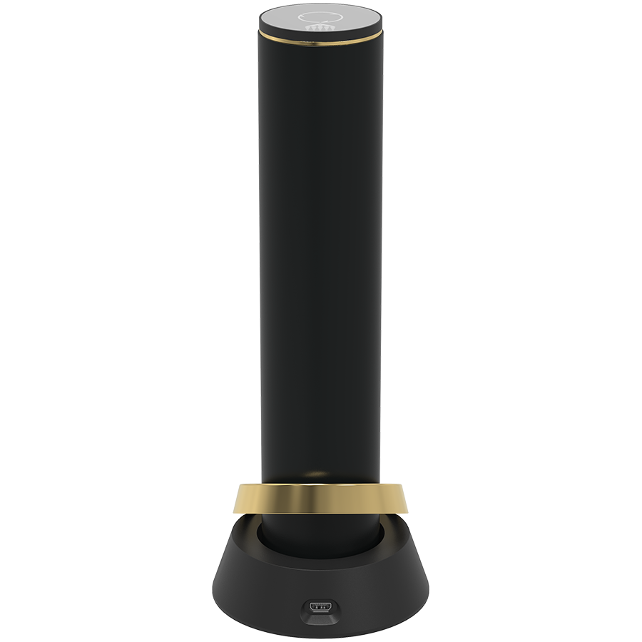 Prestigio Maggiore, smart wine opener, 100% automatic, opens up to 70 bottles without recharging, foil cutter included, premium design, 480mAh battery, Dimensions D 48*H228mm, black + gold color. [5]