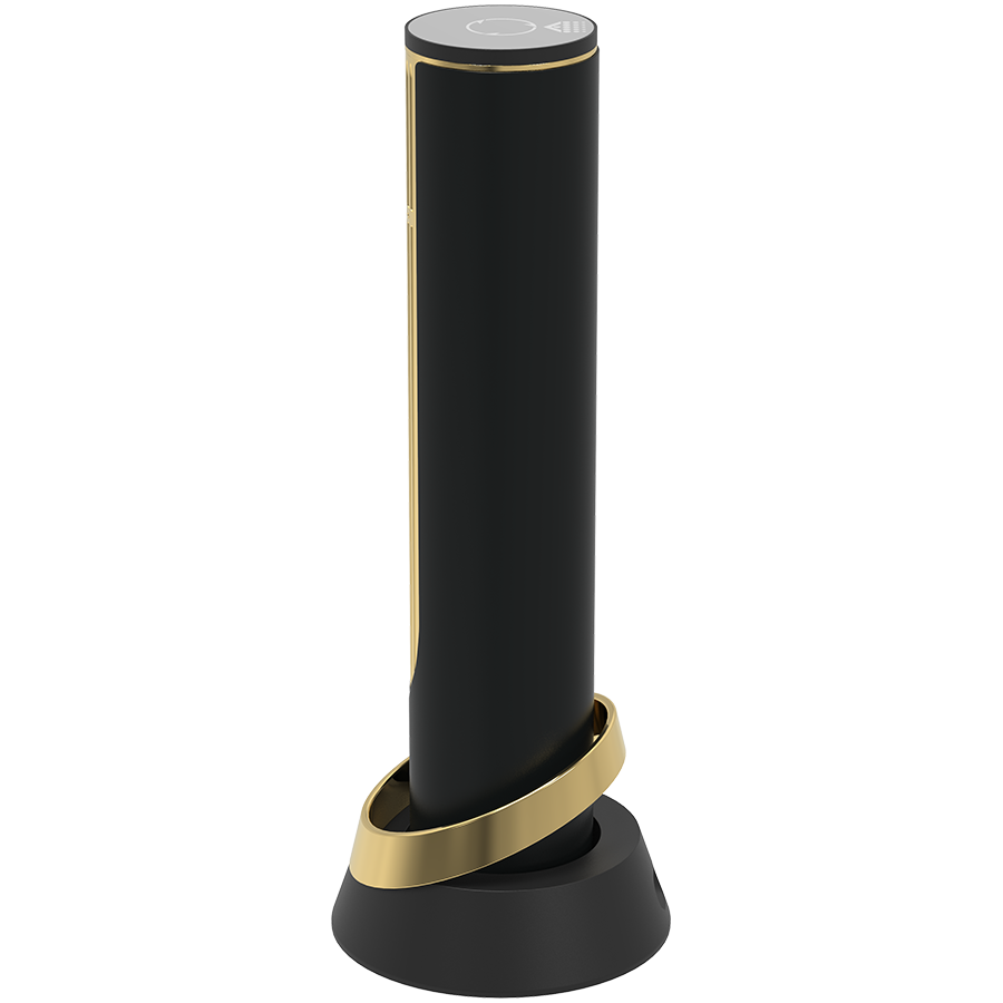 Prestigio Maggiore, smart wine opener, 100% automatic, opens up to 70 bottles without recharging, foil cutter included, premium design, 480mAh battery, Dimensions D 48*H228mm, black + gold color. [4]