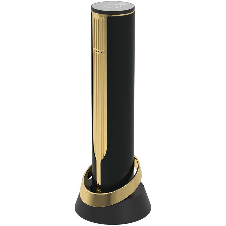 Prestigio Maggiore, smart wine opener, 100% automatic, opens up to 70 bottles without recharging, foil cutter included, premium design, 480mAh battery, Dimensions D 48*H228mm, black + gold color. [2]