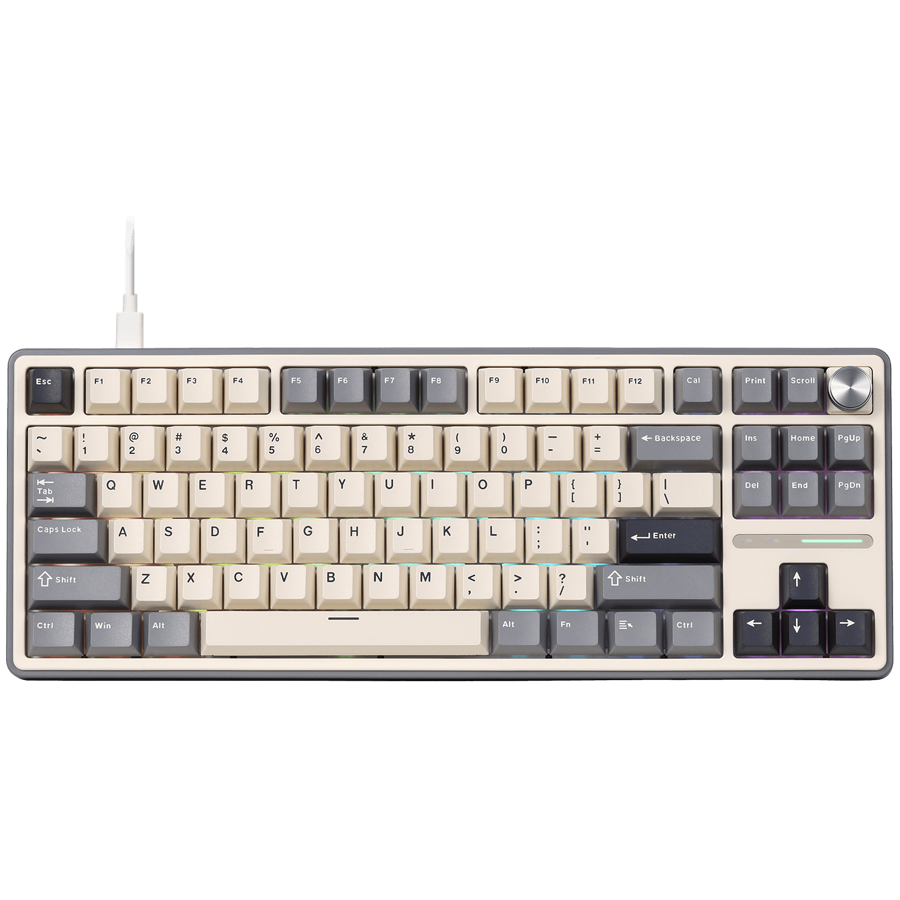 ROYAL KLUDGE R87Pro Half Grey Gaming Keyboard Brown switch [1]