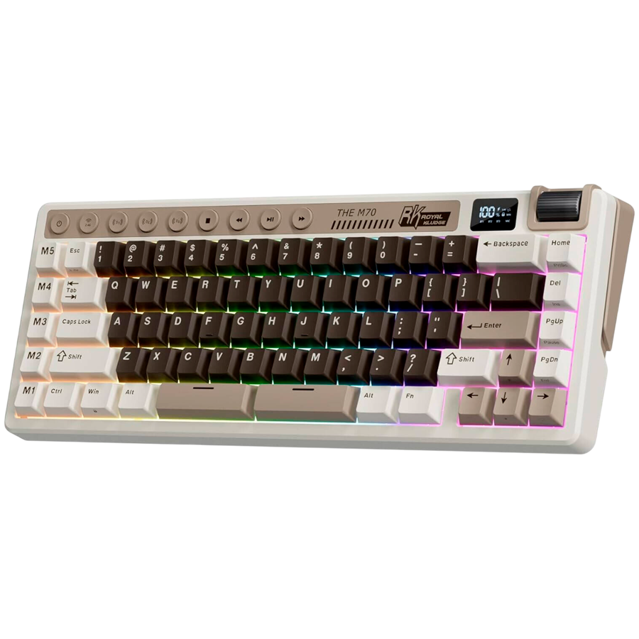 ROYAL KLUDGE RK M70 Mocha Grey Gaming Keyboard Beige switch [2]