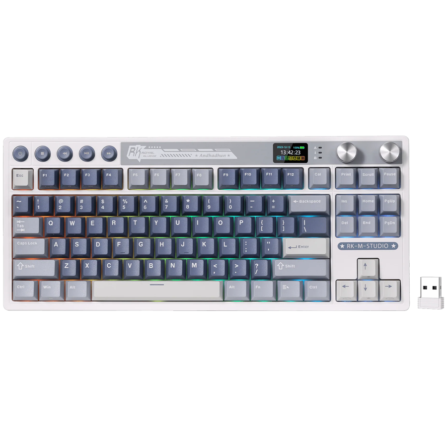 ROYAL KLUDGE RK M87 Ocean Blue Gaming Keyboard Beige switch [1]