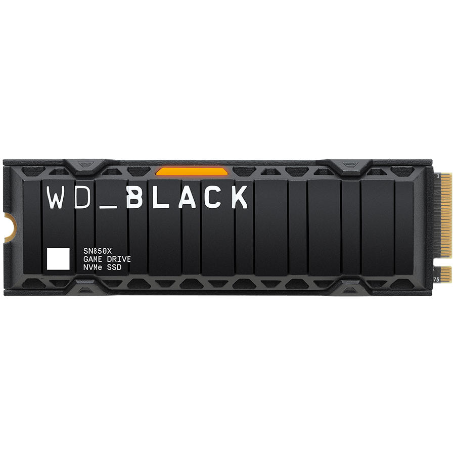 SSD WD Black SN850X HeatSink 1TB M.2 2280 PCIe Gen4 x4 NVMe, Read/Write: 7300/6300 MBps, IOPS 800K/1100K, TBW: 600 [1]