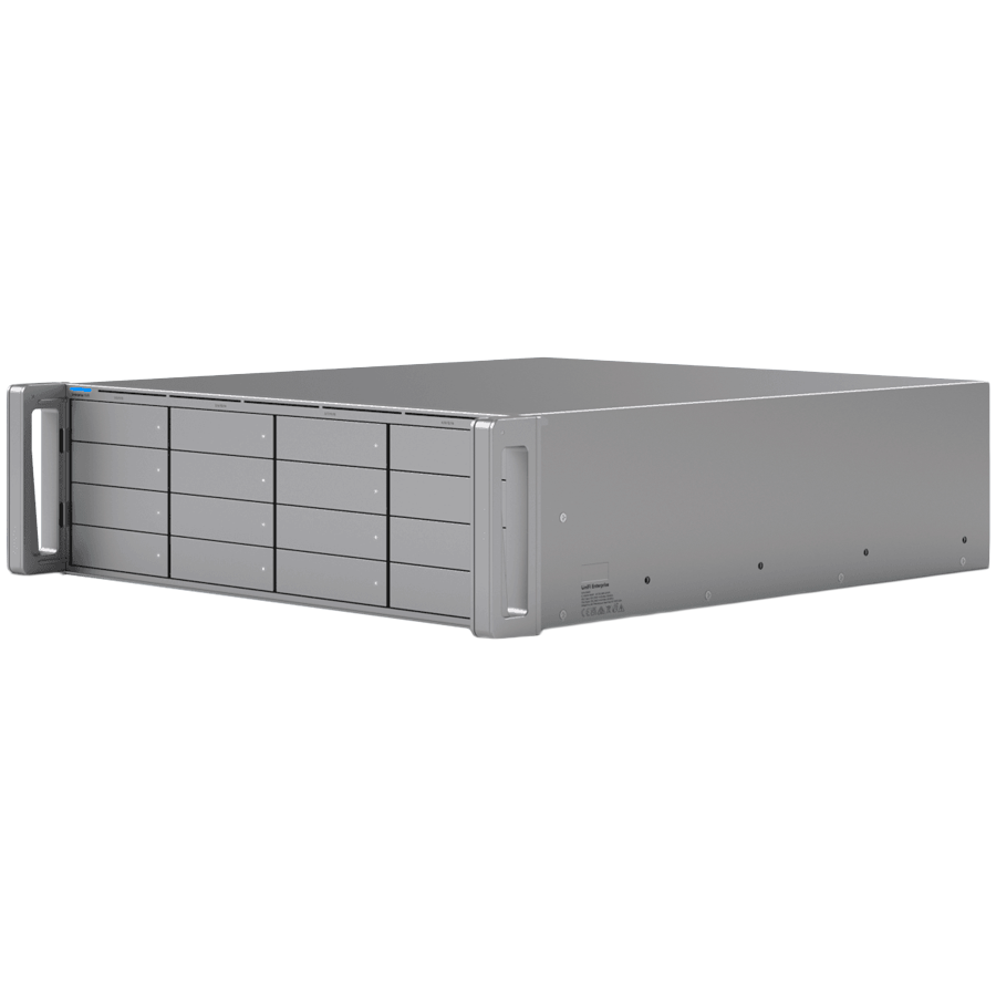 Ubiquiti 3U NVR with (16) 2.5/3.5” drive bays, supporting up to (70) 4K cameras or (210) Full HD cameras [2]