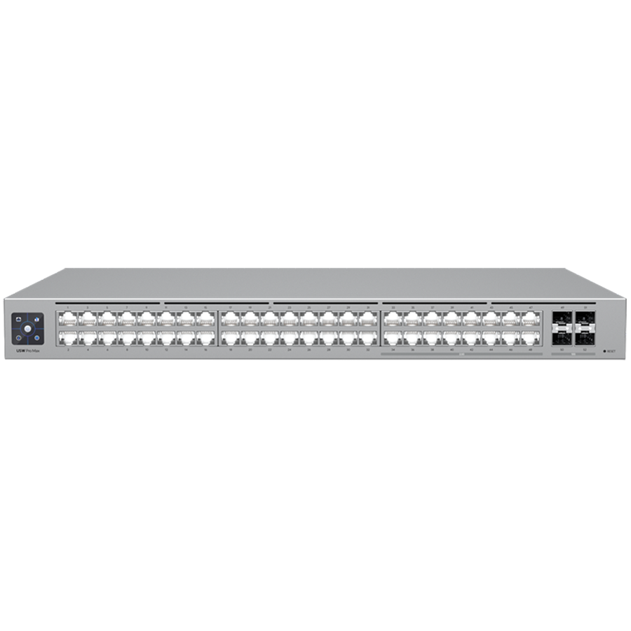 Ubiquiti 48-port, Layer 3 Etherlighting switch with 2.5 GbE, 16x 2.5 GbE RJ45 ports, 32x GbE RJ45 ports, 4x 10G SFP+ ports [1]