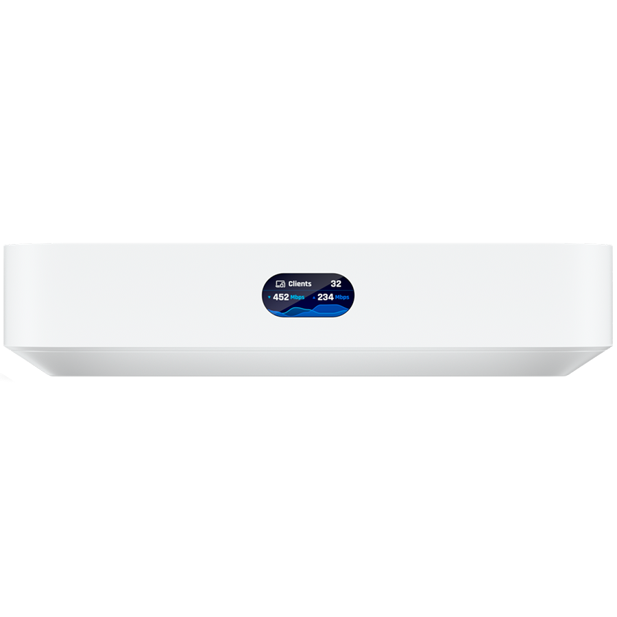 UBIQUITI Compact UniFi Cloud Gateway with a full suite of advanced routing and security features:Runs UniFi Network for full-stack network management;Manages 30+ UniFi devices and 300+ clients;1 Gbps [1]