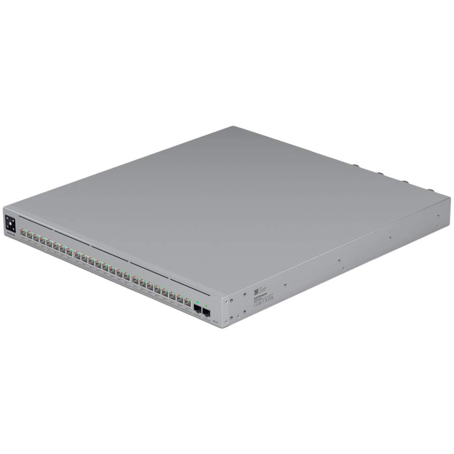 Ubiquiti network switch ECS-24-PoE-EU Enterprise-grade 24-port, Layer 3 Etherlighting PoE+++ switch with high-capacity 10 GbE RJ45 and 25G SFP28 connections for high availability system design, (16) 1 [2]