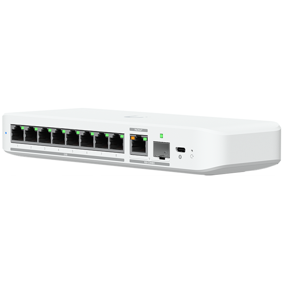 Ubiquiti switch USW-FLEX-2.5G-8-POE 8-port 2.5 GbE PoE++, 10 GbE PoE+++ input port for power / SFP+ port combo [1]