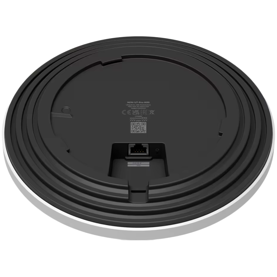 Ubiquiti U7-PRO-XGS Ceiling-mounted 8-stream WiFi 7 AP with dedicated spectral scanning radio and 10/5/2.5/1 GbE support, 160 sqm coverage, 500+ connected devices, Powered using PoE++, 10 GbE uplink [4]