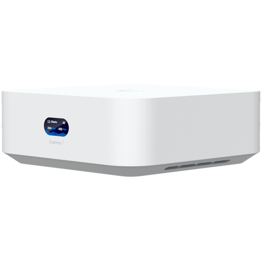 Ubiquiti UniFi Express 7 UX7 Mesh-scalable, super-compact 10G Cloud Gateway with integrated WiFi 7, 10 GbE RJ45 WAN port, 2.5 GbE RJ45 LAN port to extend network, up to 30+ UniFi devices and 300+ clie [1]