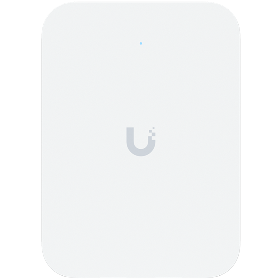 Ubiquiti UniFi U70IW Wall mounted WiFi 7 AP with 4 spatial streams and an integreated 2.5GbE PoE switch desined for hospitality enviorments [1]
