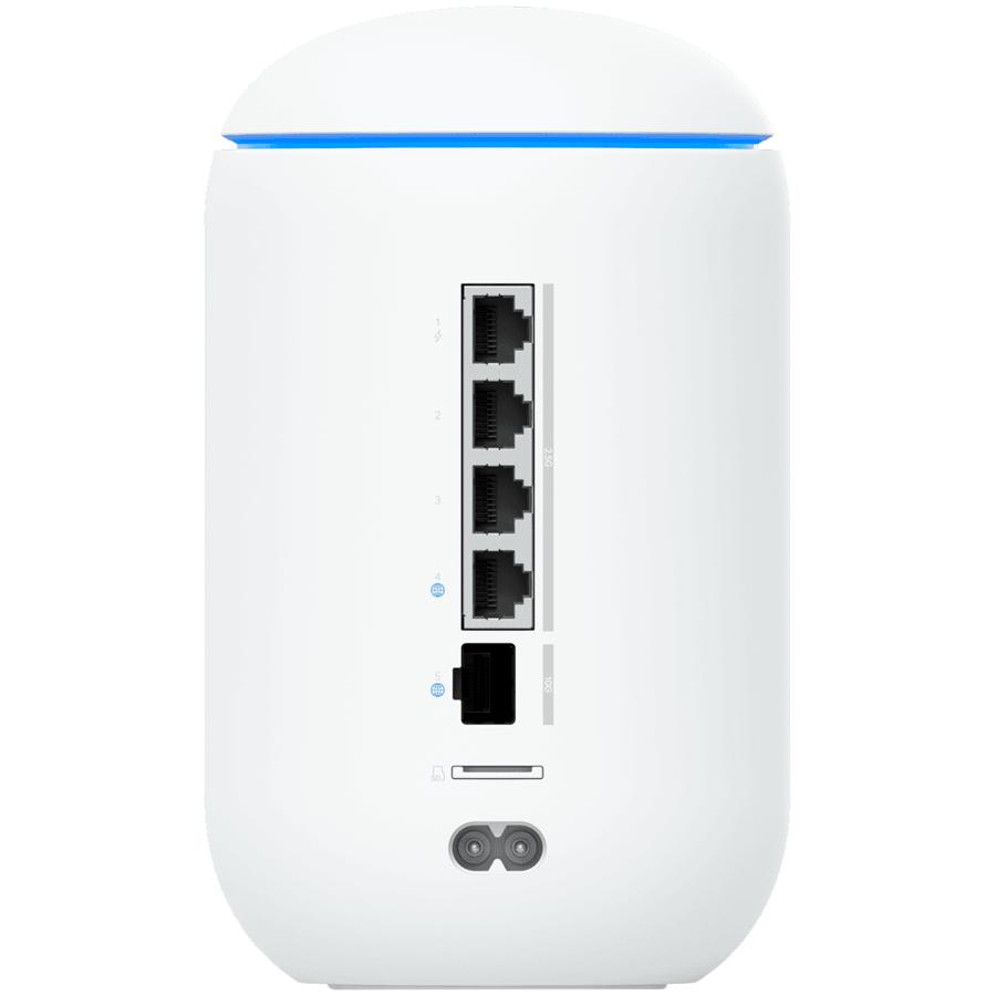 Ubiquiti UniFi UDR7 Dream Router 7 Desktop 10G Cloud Gateway with integrated WiFi 7, PoE switch, microSD storage, and full UniFi application support, 10G SFP+ and (1) 2.5 GbE RJ45 WAN port, 64 GB micr [3]