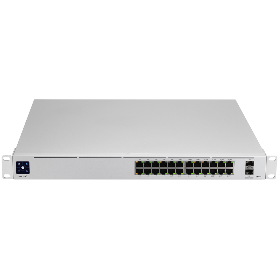 Ubiquiti USW-Pro-24-POE-EU configurable Gigabit Layer2 and Layer3 switch with auto-sensing 802.3at PoE+ and 802.3bt PoE++ [1]