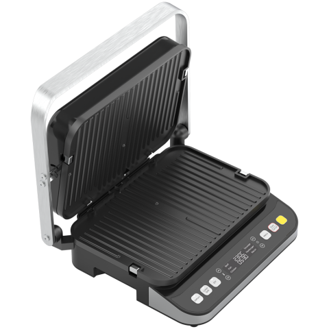 Grătar electric AENO EG5: 2000W, 2 moduri de încălzire - Grătar inferior, Ambele grătare, 6 programe presetate, Dezghețare, Unghi maxim de deschidere -180°, Reglare temperatură, Temporizator, Plăci de [2]