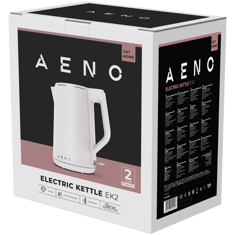 AENO Electric Kettle EK2: 1850-2200W, 1.5L, Strix, Double-walls, Non-heating body, Auto Power Off, Dry tank Protection [3]