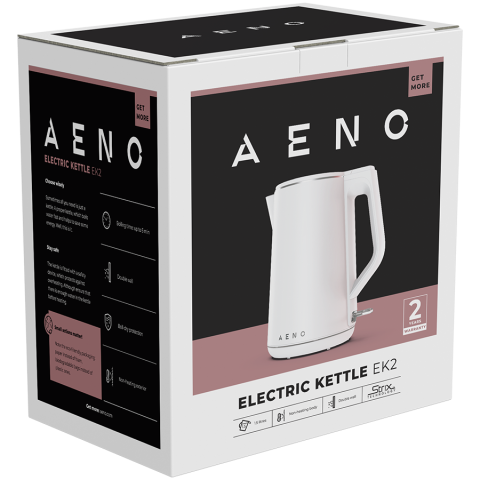 AENO Electric Kettle EK2: 1850-2200W, 1.5L, Strix, Double-walls, Non-heating body, Auto Power Off, Dry tank Protection [4]