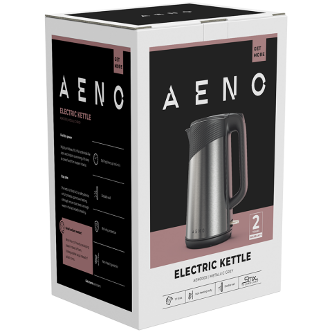 AENO Electric Kettle EK3: 1850-2200W, 1.7L, Strix, Double-walls, Non-heating body, Auto Power Off, Dry tank Protection [4]
