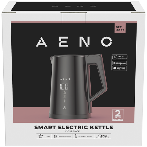 AENO Electric Kettle EK7S Smart: 1850-2200W, 1.7L, Strix, Double-walls, Temperature Control, Keep warm Function, Control via Wi-Fi, LED-display, Non-heating body, Auto Power Off, Dry tank Protection [2]