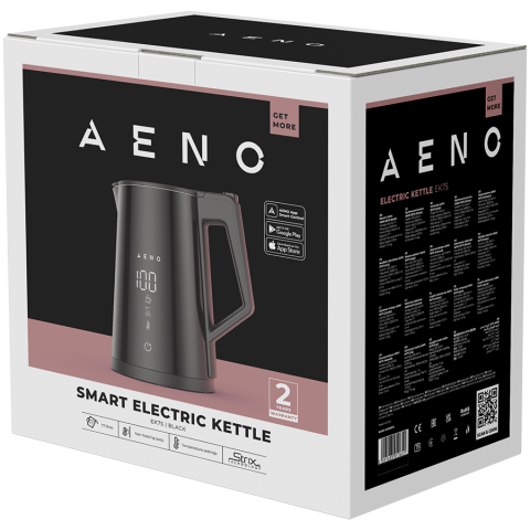 AENO Electric Kettle EK7S Smart: 1850-2200W, 1.7L, Strix, Double-walls, Temperature Control, Keep warm Function, Control via Wi-Fi, LED-display, Non-heating body, Auto Power Off, Dry tank Protection [3]
