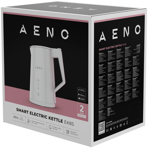 AENO Electric Kettle EK8S Smart: 1850-2200W, 1.7L, Strix, Double-walls, Temperature Control, Keep warm Function, Control via Wi-Fi, LED-display, Non-heating body, Auto Power Off, Dry tank Protection [3]