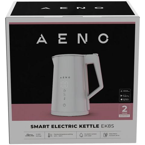 AENO Electric Kettle EK8S Smart: 1850-2200W, 1.7L, Strix, Double-walls, Temperature Control, Keep warm Function, Control via Wi-Fi, LED-display, Non-heating body, Auto Power Off, Dry tank Protection [1]