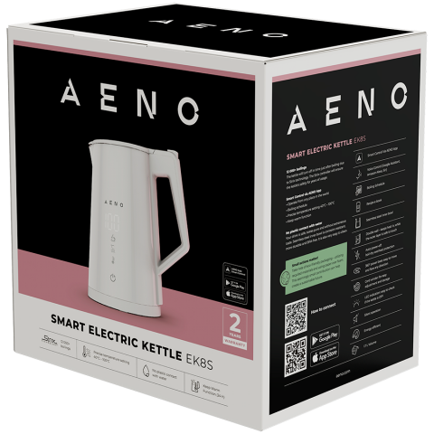 AENO Electric Kettle EK8S Smart: 1850-2200W, 1.7L, Strix, Double-walls, Temperature Control, Keep warm Function, Control via Wi-Fi, LED-display, Non-heating body, Auto Power Off, Dry tank Protection [2]