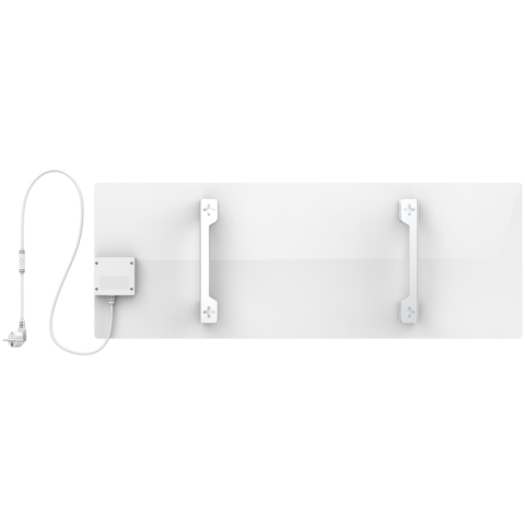 AENO Premium Eco Smart Heater, 700W, Tempered glass, Infrared+convection heating type, Led display Plug type: Europe (E/F type), WHITE [2]