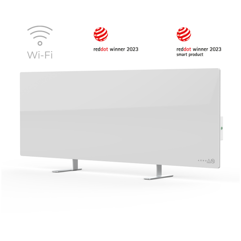 Aeroterme/Ventilatoare - AENO Premium Eco Smart Heater, 700W, Tempered glass, Infrared+convection heating type, Plug type: Europe (E/F type), WHITE