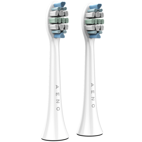 Periuțe de dinți electrice/Irigatoare - AENO Replacement toothbrush heads, White, Dupont bristles, 2pcs in set (for ADB0003/ADB0005 and ADB0004/ADB0006)