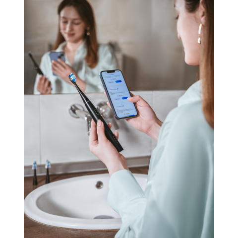 AENO SMART Sonic Electric toothbrush, DB2S: Black, 4modes +8 smart, wireless charging, 46000rpm, 90 days without charging, IPX7 [1]