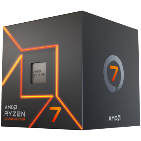 Procesoare - AMD CPU Desktop Ryzen 7 8C/16T 7700 (5.3GHz Max, 40MB,65W,AM5) box, with Radeon Graphics and Wraith Prism Cooler