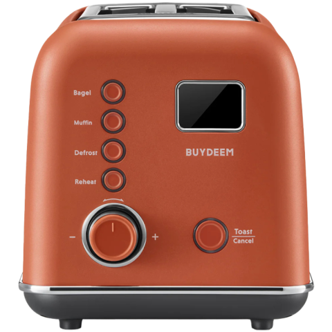 BUYDEEM 2 Slice Automatic Metal Toaster, model DT730E, color Koi Red, EU [1]