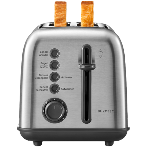 BUYDEEM 2 Slice Toaster, model DT620E, color Stainless Steel, EU [5]