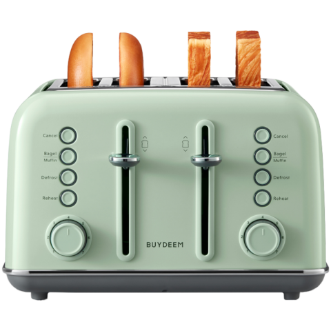 BUYDEEM 4 Slice Toaster, model DT640E, color Cozy Greenish, EU [3]