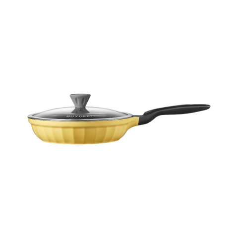 Electronice/Electrocasnice - BUYDEEM Cast Aluminum Nonstick Frying Pan 25 cm, model CP151, color Mellow Yellow