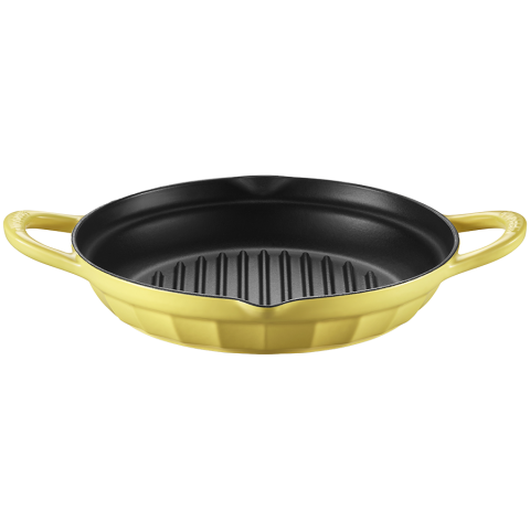 Electronice/Electrocasnice - BUYDEEM Enameled Cast Iron Grill Pan 26 cm, model CP553, color Mellow Yellow