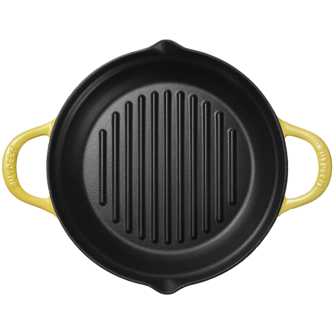 BUYDEEM Enameled Cast Iron Grill Pan 26 cm, model CP553, color Mellow Yellow [3]