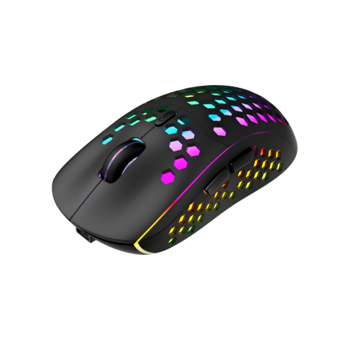 Canyon 7keys Gaming 2.4G wireless mouse, KA8 sensor, DPI up to 1600, rubber coating on panel, Huano 1million switch, 45cm PVC cable, ABS material. 400mAh battery, size: 125.8*63.7*41mm, weight: 95g, B [1]