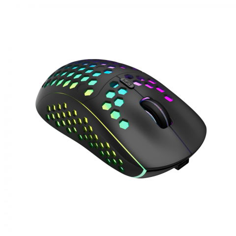 Canyon 7keys Gaming 2.4G wireless mouse, KA8 sensor, DPI up to 1600, rubber coating on panel, Huano 1million switch, 45cm PVC cable, ABS material. 400mAh battery, size: 125.8*63.7*41mm, weight: 95g, B [2]