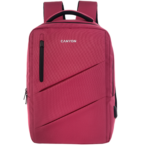 Accesorii laptop - CANYON backpack BPE-5 Urban USB 15.6'' Red