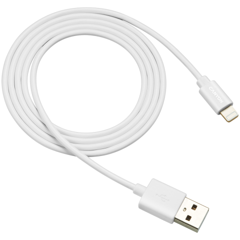 Laptop/Tablete/Telefoane - CANYON cable MFI-1 Lightning 12W 1m White