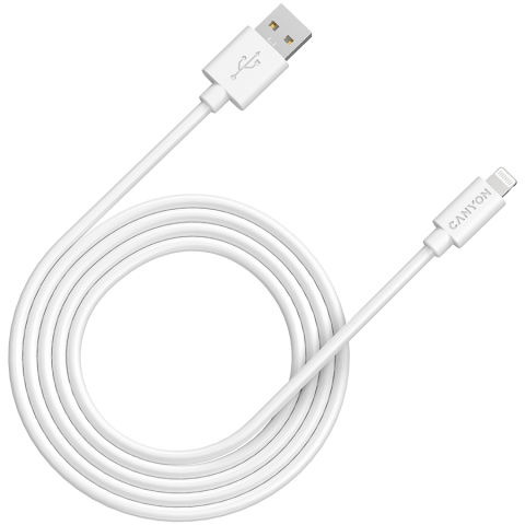 Laptop/Tablete/Telefoane - CANYON cable MFI-12 USB-A to Lightning 2m White