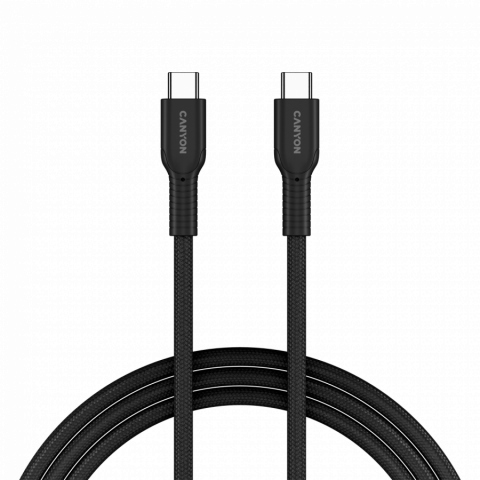 CANYON cable OnWire 60CL C-C 60W COLOR Braided 1m Black [3]