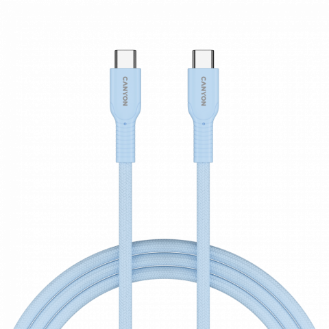 CANYON cable OnWire 60CL C-C 60W COLOR Braided 1m Light Blue [3]
