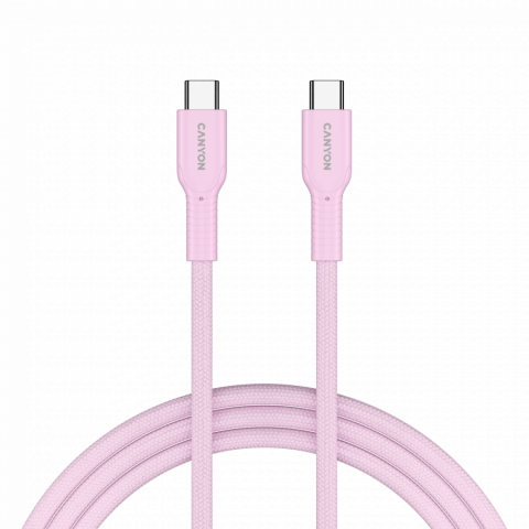CANYON cable OnWire 60CL C-C 60W COLOR Braided 1m Pink [3]
