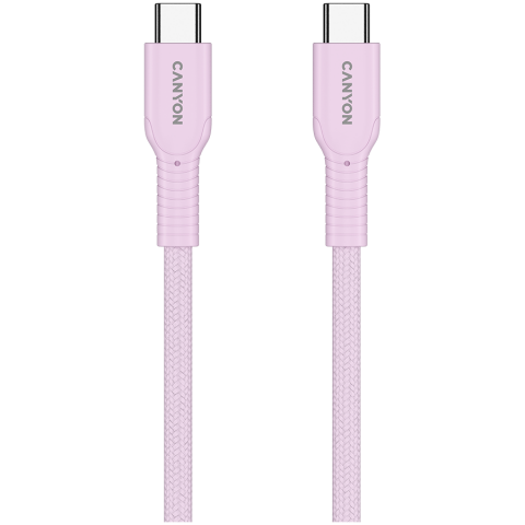CANYON cable OnWire 60CL C-C 60W COLOR Braided 1m Pink [2]