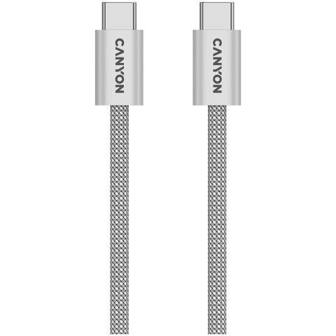 Laptop/Tablete/Telefoane - CANYON cable OnWire 60MG C-C 60W Magnet Braided 1m Light Grey